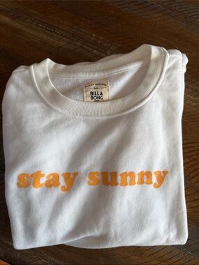 Women’s Billabong Stay Sunny Sweatshirt Top New Large NWT